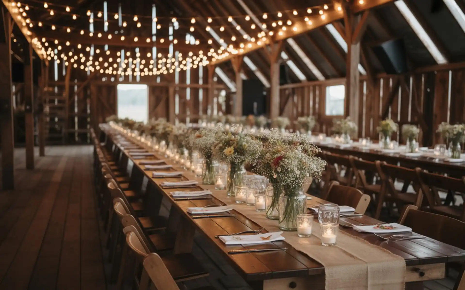 Hand-painted wooden welcome sign at a wedding entrance