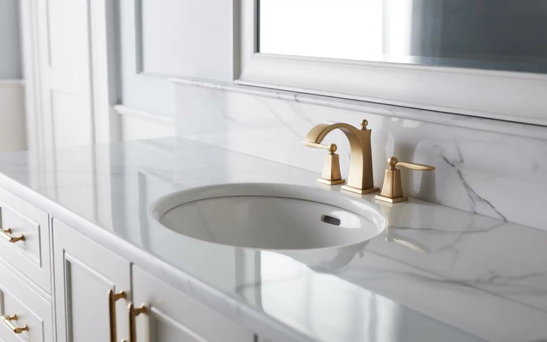Rustic bathroom with white shiplap backsplash and black accents